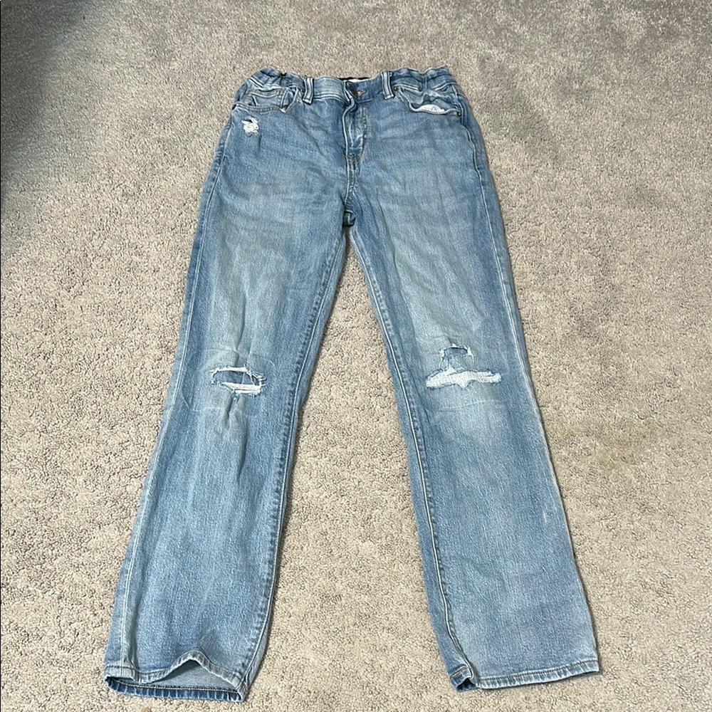 Distressed Blue Jeans